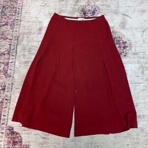 ANTHROPOLOGIE The Essential Culotte  red Wide Leg Pants Size 6 In Great Shape!
